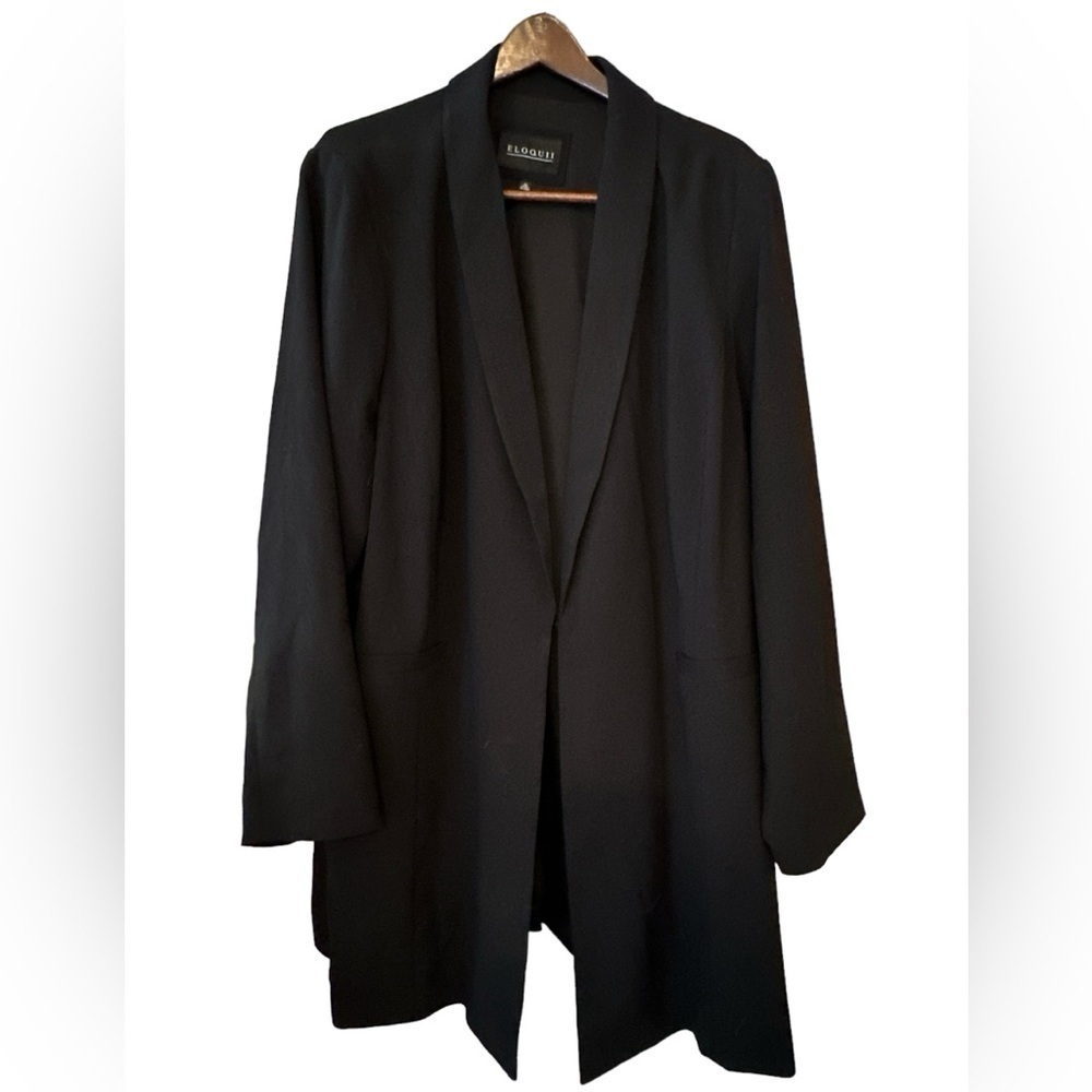 Eloquii Long Black Blazer NWT Women’s 28